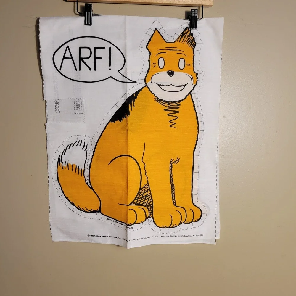 Vintage 1982‎ ANNIE'S Dog Sandy CUT & SEW Fabric Panel 20